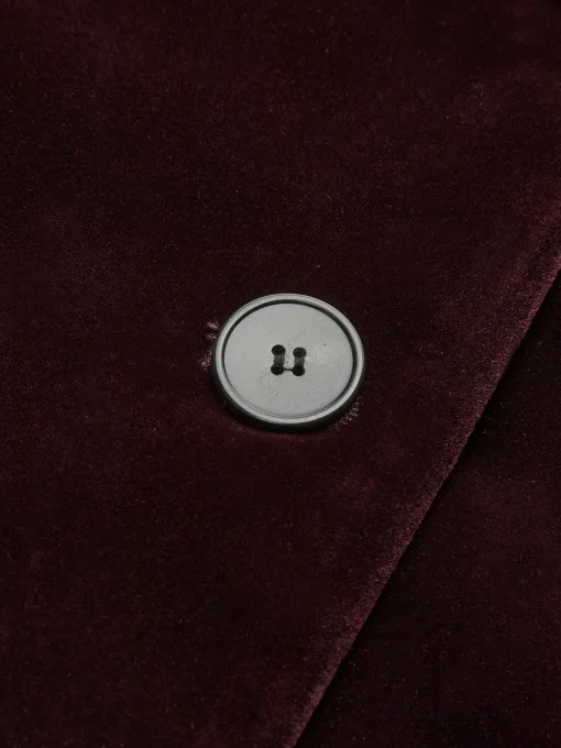 COMMENSE Outerwear|Blazers^Velvet Lapel Short Blazer Burgundy
