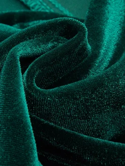 COMMENSE Tops^Velvet Piping Corset Green