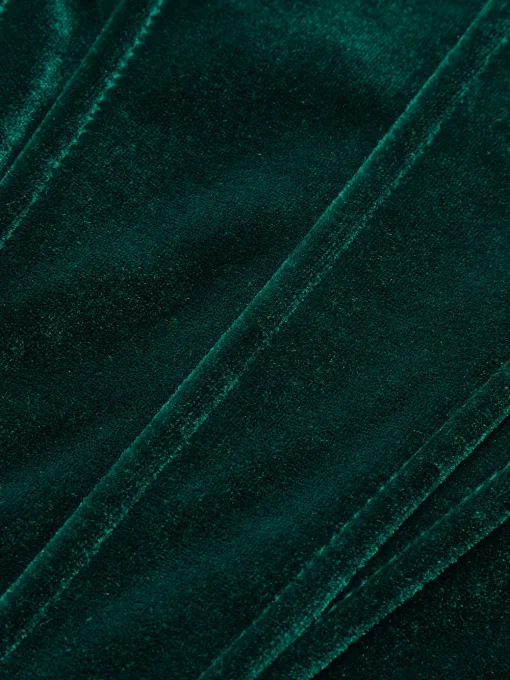 COMMENSE Tops^Velvet Piping Corset Green