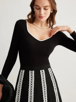 COMMENSE T-shirts|Tops^Velvet Sweetheart Bottoming Top Black