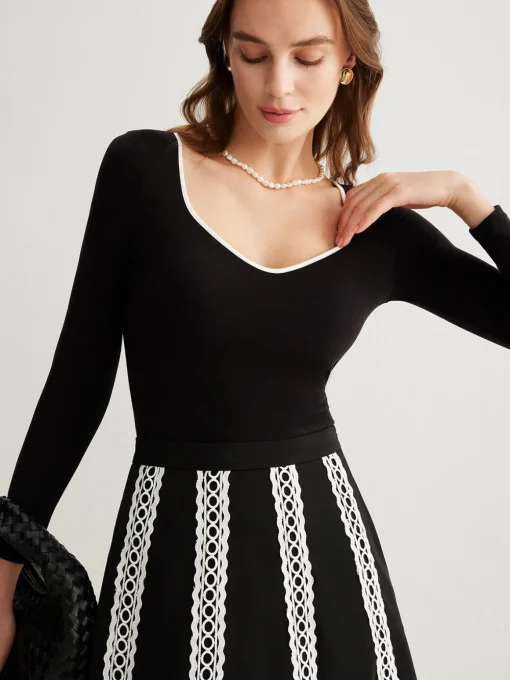 COMMENSE T-shirts|Tops^Velvet Sweetheart Bottoming Top Black