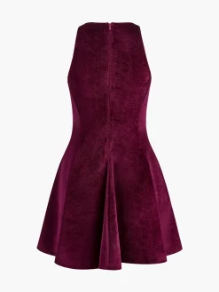 COMMENSE Dresses^Velvet Zipper Slim Tank Dress Burgundy