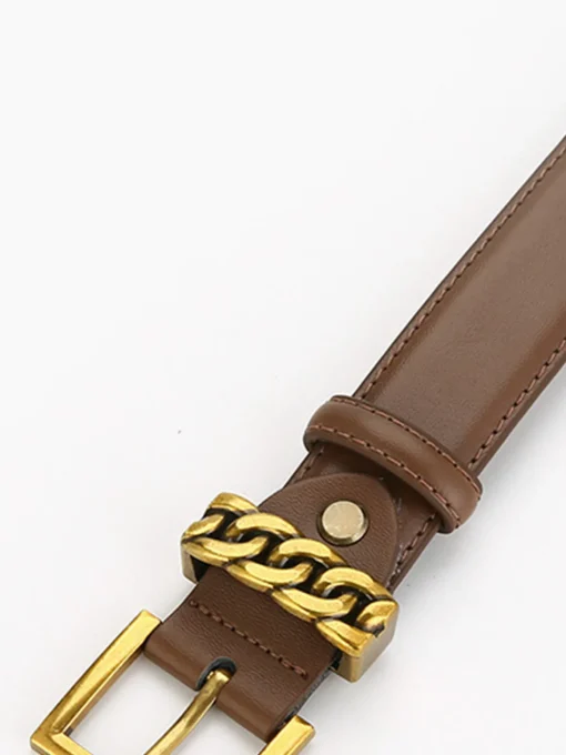 COMMENSE Belts & Chain|Accessories^Versatile Pin Buckle Leather Belt Brown