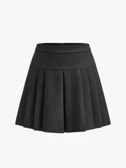 COMMENSE Skirts|Bottoms^Versatile Pleated Mini Skirt Grey