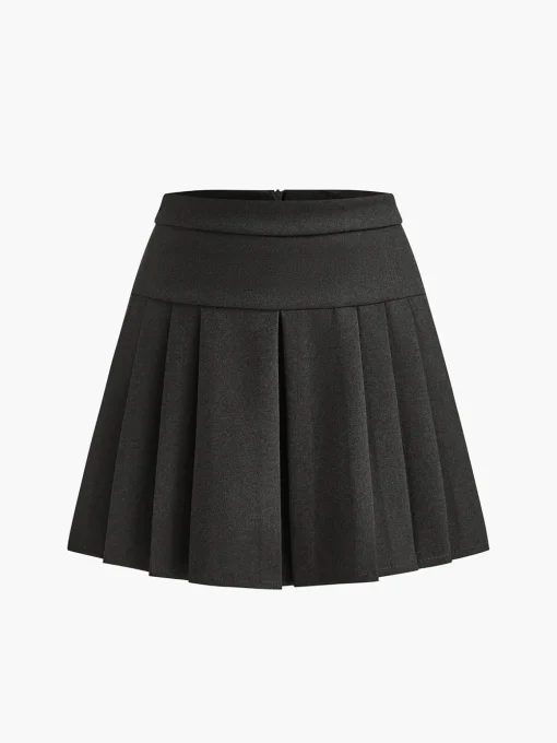 COMMENSE Skirts|Bottoms^Versatile Pleated Mini Skirt Grey