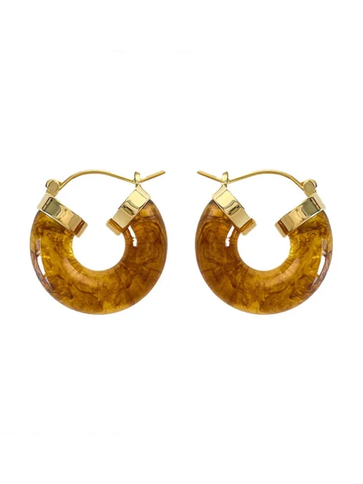 COMMENSE Earrings|Accessories^Vintage Acrylic Resin Earrings Brown