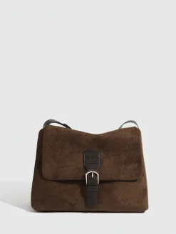 COMMENSE Bags|Accessories^Vintage Buckle Flap Shoulder Bag Brown