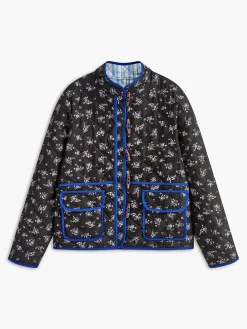 COMMENSE Outerwear|Tops^Vintage Contrast Trim Winter Coat Black