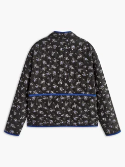 COMMENSE Outerwear|Tops^Vintage Contrast Trim Winter Coat Black