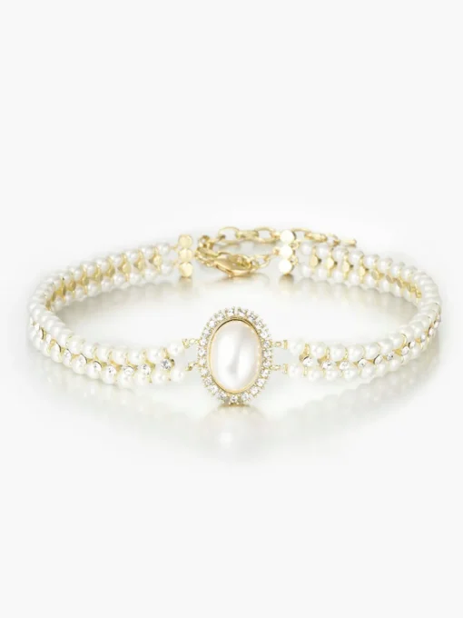 COMMENSE Necklaces|Accessories^Vintage Double Layer Faux Pearl Choker Necklace White