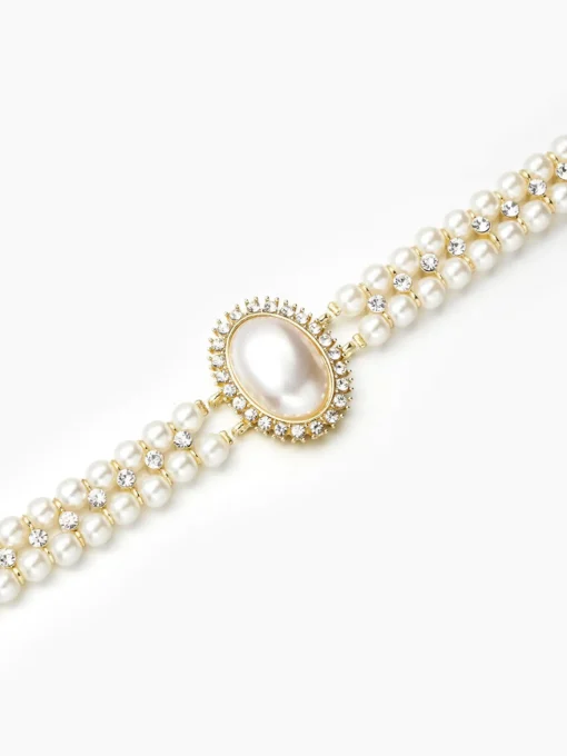 COMMENSE Necklaces|Accessories^Vintage Double Layer Faux Pearl Choker Necklace White