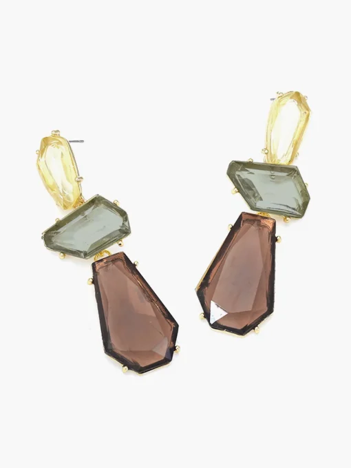 COMMENSE Earrings|Accessories^Vintage Geometric Drop Earrings LightBrown