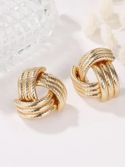 COMMENSE Earrings|Accessories^Vintage knotted Earnings Gold