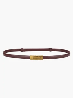 COMMENSE Belts & Chain|Accessories^Vintage Magnet Closure Slim Belt Burgundy