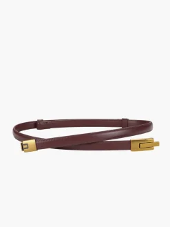 COMMENSE Belts & Chain|Accessories^Vintage Magnet Closure Slim Belt Burgundy
