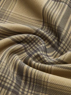 COMMENSE Skirts|Bottoms^Vintage Plaid Midi Skirt Khaki