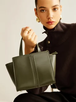 COMMENSE Bags|Accessories^Vintage Two Way Zipper Handbag ArmyGreen
