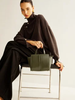 COMMENSE Bags|Accessories^Vintage Two Way Zipper Handbag ArmyGreen