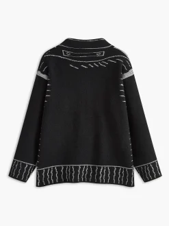 COMMENSE Cardigans|Sweaters & Cardigans^Vintage V-Neck Button Cardigan Black