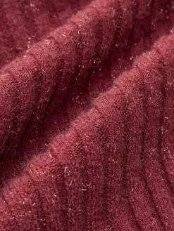COMMENSE Sweater Tops|Sweaters & Cardigans^V-Neck Ribbon Sweater Burgundy