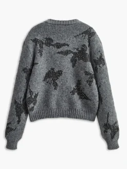 COMMENSE Cardigans|Sweaters & Cardigans^V-Neck Sequins Cardigan Grey