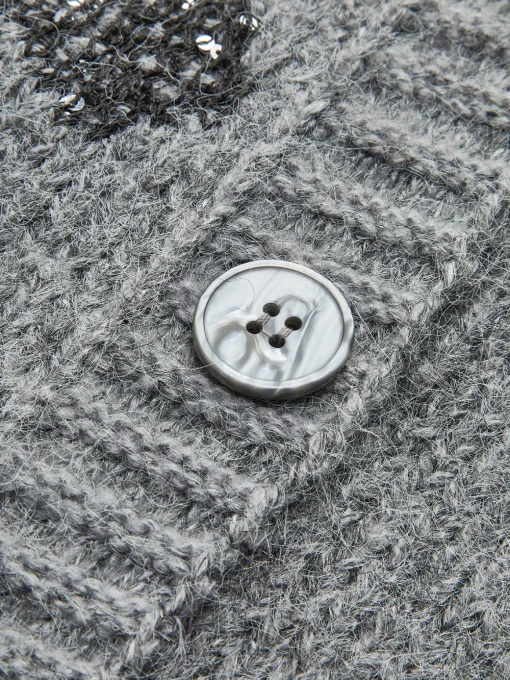 COMMENSE Cardigans|Sweaters & Cardigans^V-Neck Sequins Cardigan Grey