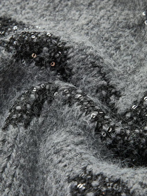 COMMENSE Cardigans|Sweaters & Cardigans^V-Neck Sequins Cardigan Grey