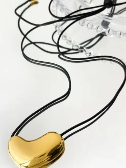 COMMENSE Necklaces|Accessories^V-Shape Heart Rope Necklace Gold