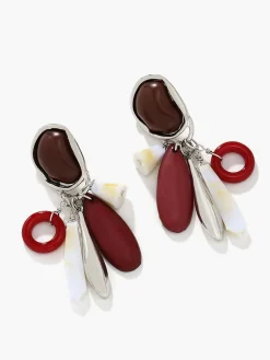 COMMENSE Earrings|Accessories^Water Drop Stone Tassel Earrings Brown