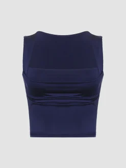 COMMENSE Sweater Tops|Tank Tops & Camis^Weekend Baddie Tank Top Navy