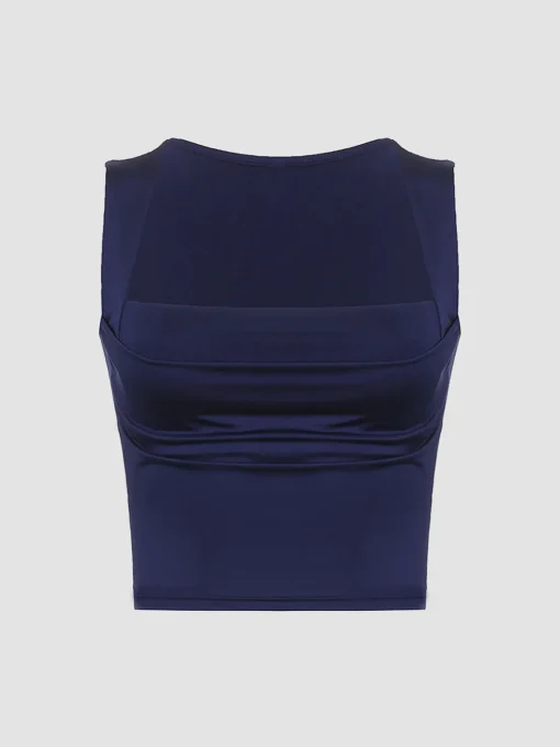COMMENSE Sweater Tops|Tank Tops & Camis^Weekend Baddie Tank Top Navy