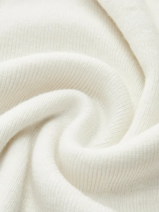 COMMENSE Sweater Tops|Sweaters & Cardigans^Wool-Blend Asymmetrical Neck Knit Top White