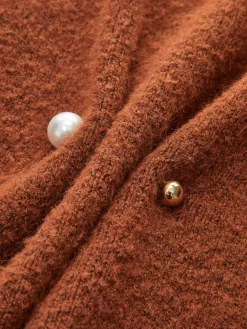 COMMENSE Knitwear|Tops^Wool-Blend Beaded-Detail Sweater LightBrown