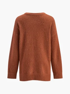 COMMENSE Knitwear|Tops^Wool-Blend Beaded-Detail Sweater LightBrown