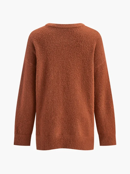 COMMENSE Knitwear|Tops^Wool-Blend Beaded-Detail Sweater LightBrown
