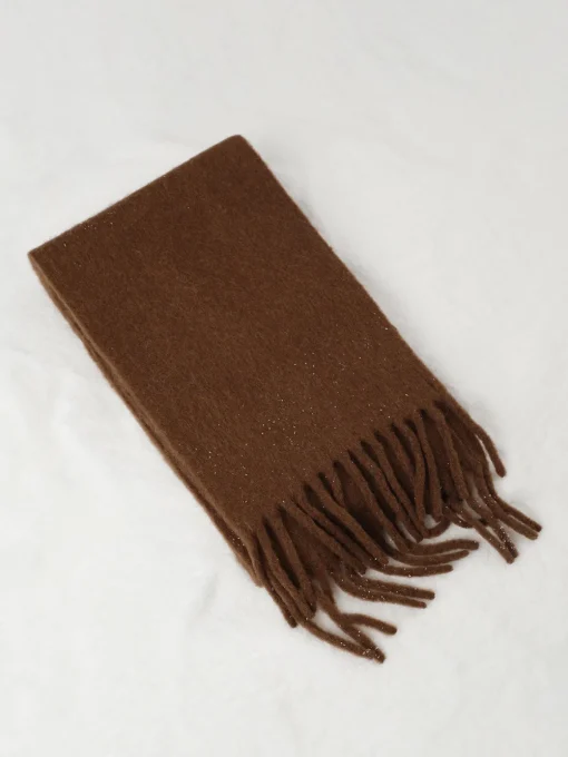 COMMENSE Accessories^Wool-Blend Minimalist Tassel Scarf Red