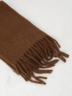 COMMENSE Accessories^Wool-Blend Minimalist Tassel Scarf Red