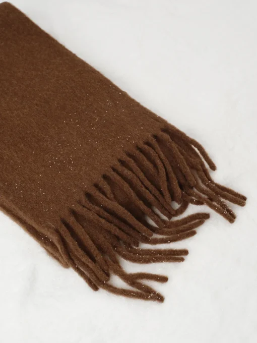 COMMENSE Accessories^Wool-Blend Minimalist Tassel Scarf Red