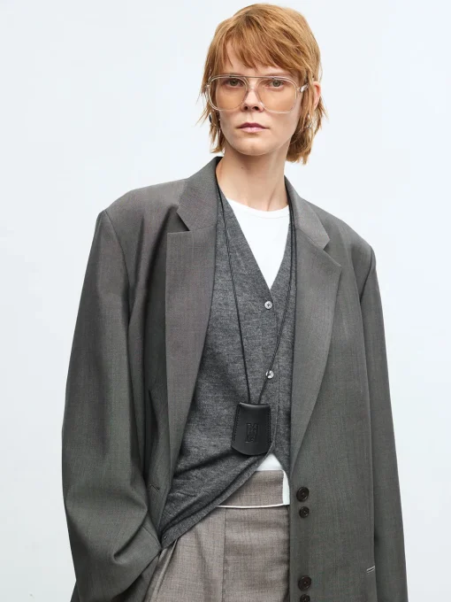 COMMENSE Sweater Vests|Sweaters & Cardigans^Wool-Blend V-Neck Sweater Vest Grey