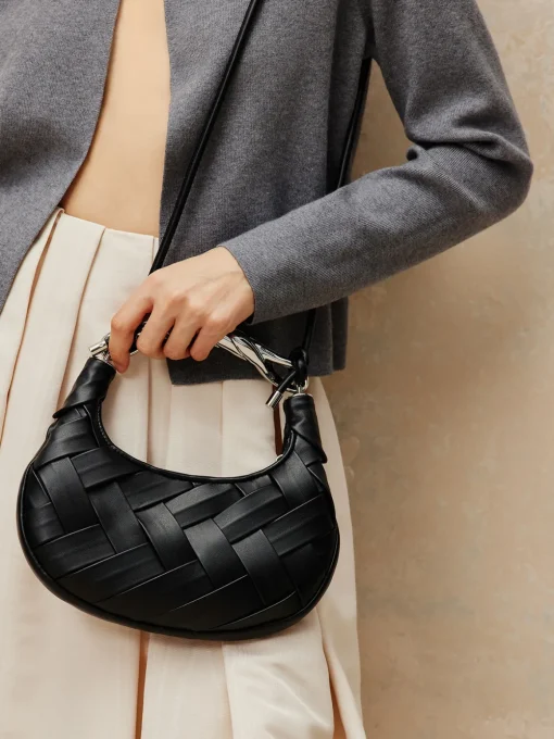 COMMENSE Bags|Accessories^Woven Braided Bag Black
