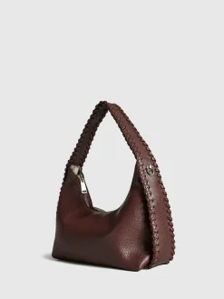 COMMENSE Bags|Accessories^Woven Zipper Tote Bag Brown