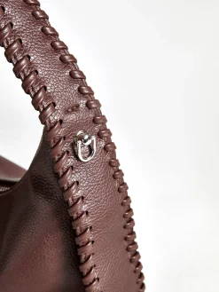 COMMENSE Bags|Accessories^Woven Zipper Tote Bag Brown