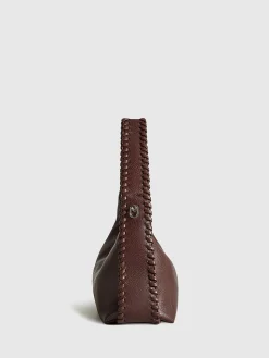 COMMENSE Bags|Accessories^Woven Zipper Tote Bag Brown