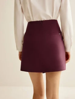 COMMENSE Skirts|Bottoms^Wrap Mini Skirt Burgundy