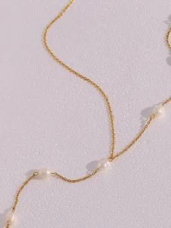 COMMENSE Necklaces|Accessories^Y-Shape Pearl Pendant Necklace Gold